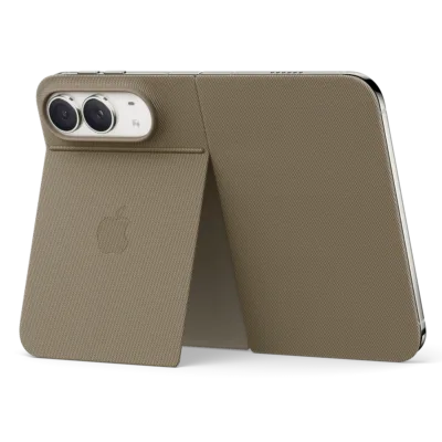 Apple Folio iPhone 18 Duo mit Standfuß – Taupe