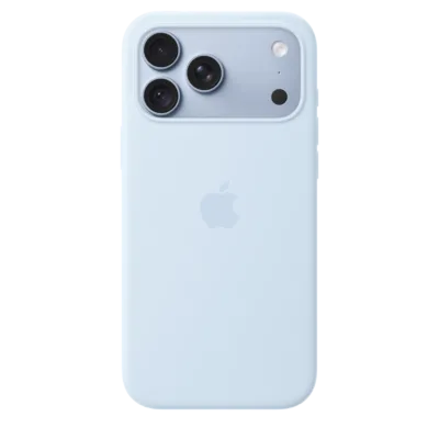 Apple Silikon Case iPhone 18 Pro Max mit MagSafe – Klarblau