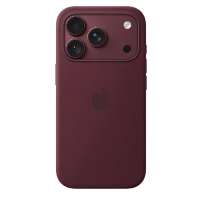 Apple Silikon Case iPhone 18 Pro mit MagSafe – Burgunder