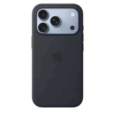 Apple Silikon Case iPhone 18 Pro mit MagSafe – Navyblau
