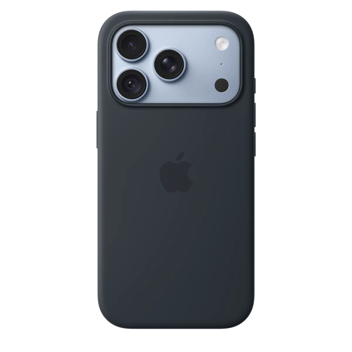 Apple Silikon Case iPhone 18 Pro mit MagSafe – Navyblau
