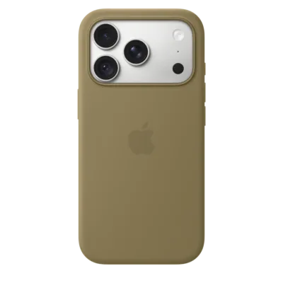 Apple Silikon Case iPhone 18 Pro mit MagSafe – Oliv