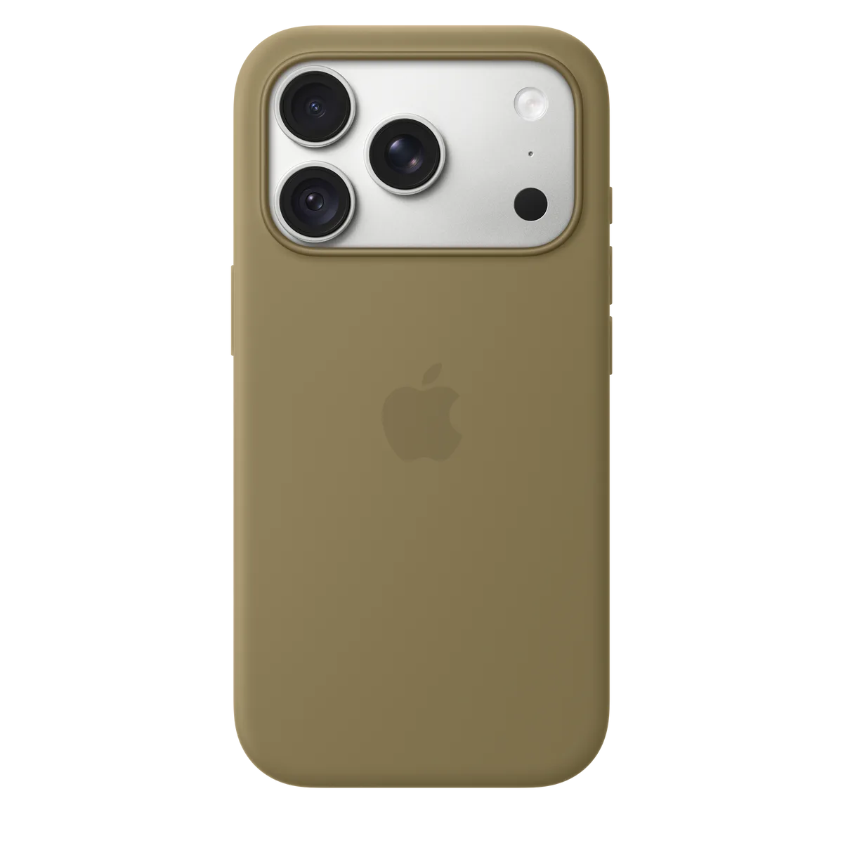 Apple Silikon Case iPhone 18 Pro mit MagSafe – Oliv