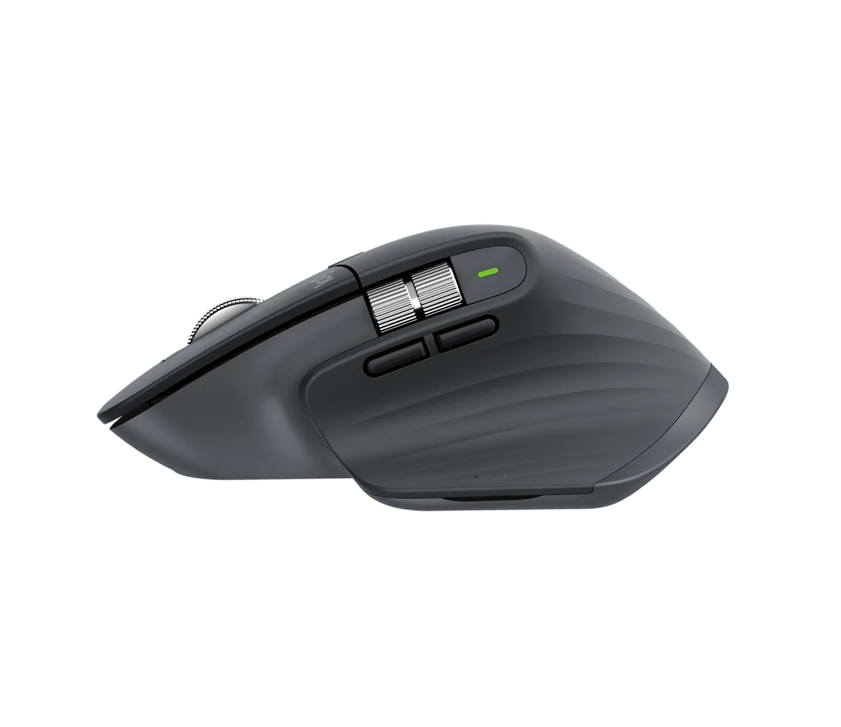 Logitech MX Master 3S Bluetooth Edition, Seitenansicht links, Graphit