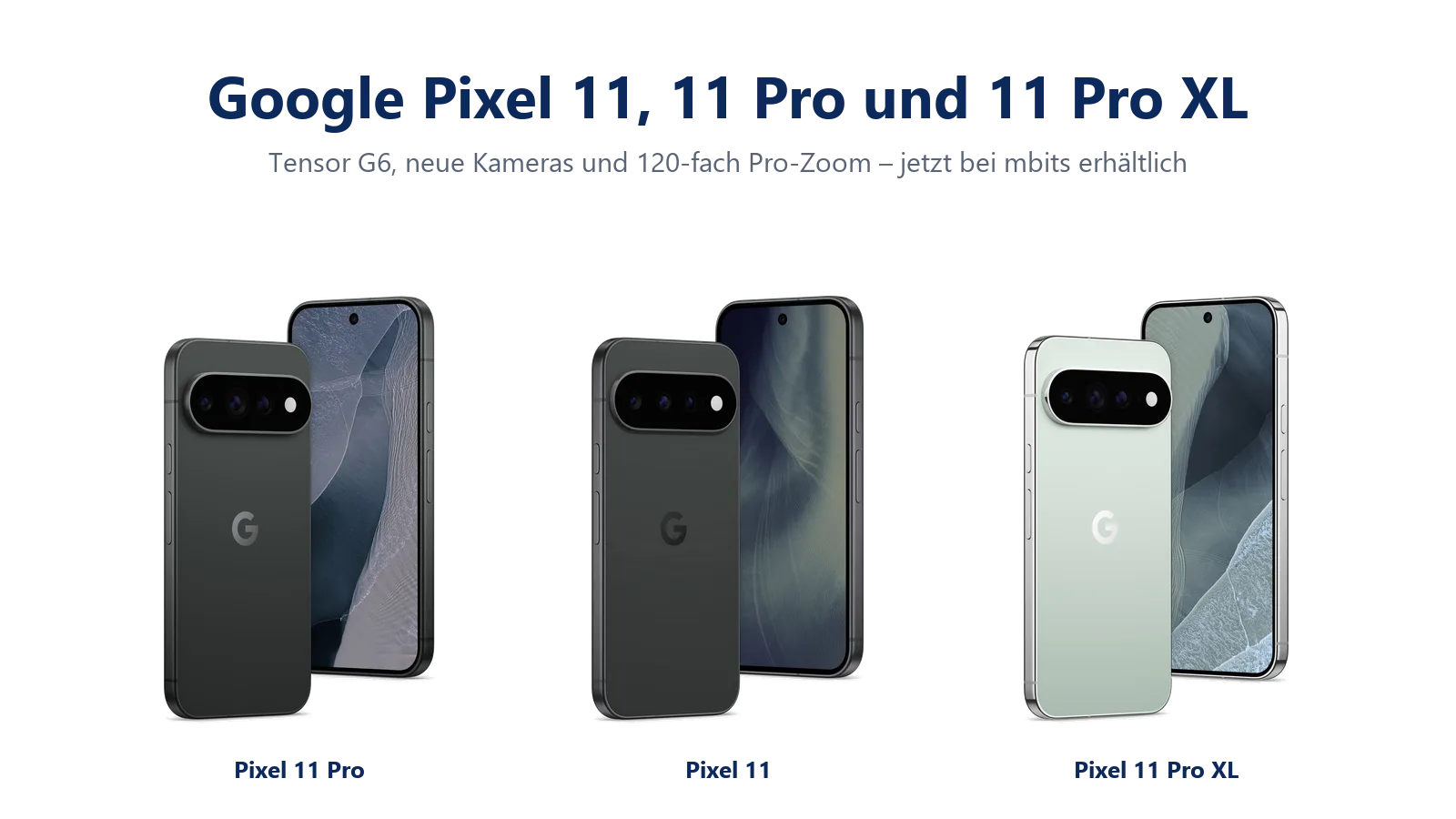 Google Pixel 11, Pixel 11 Pro und Pixel 11 Pro XL im Vergleich