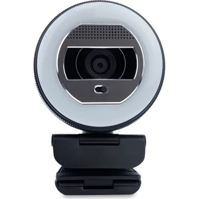 TERRA Webcam Halo mit LED-Lichtkranz – Full-HD-Webcam mit Ringlicht