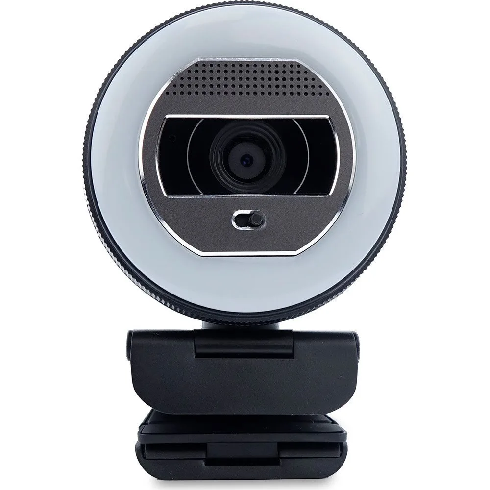 TERRA Webcam Halo mit LED-Lichtkranz – Full-HD-Webcam mit Ringlicht